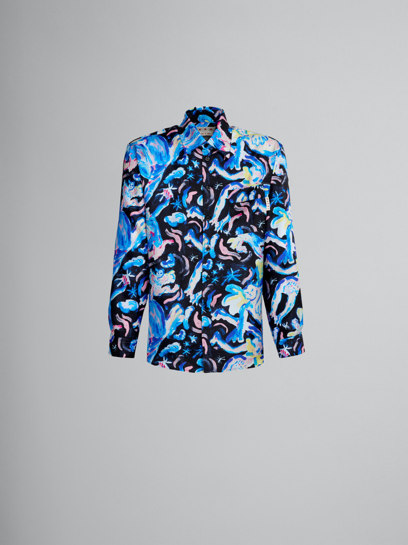 SILK SHIRT WITH LUCIFERI PRINT - 1