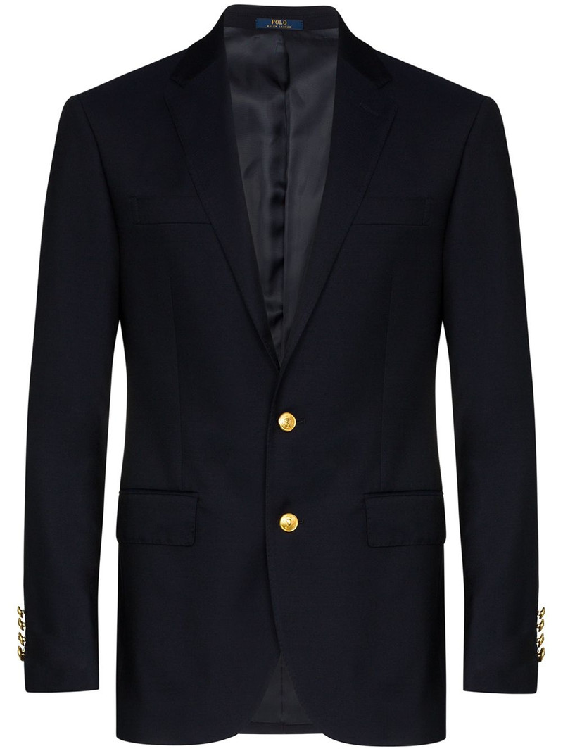 single-breasted twill blazer 1