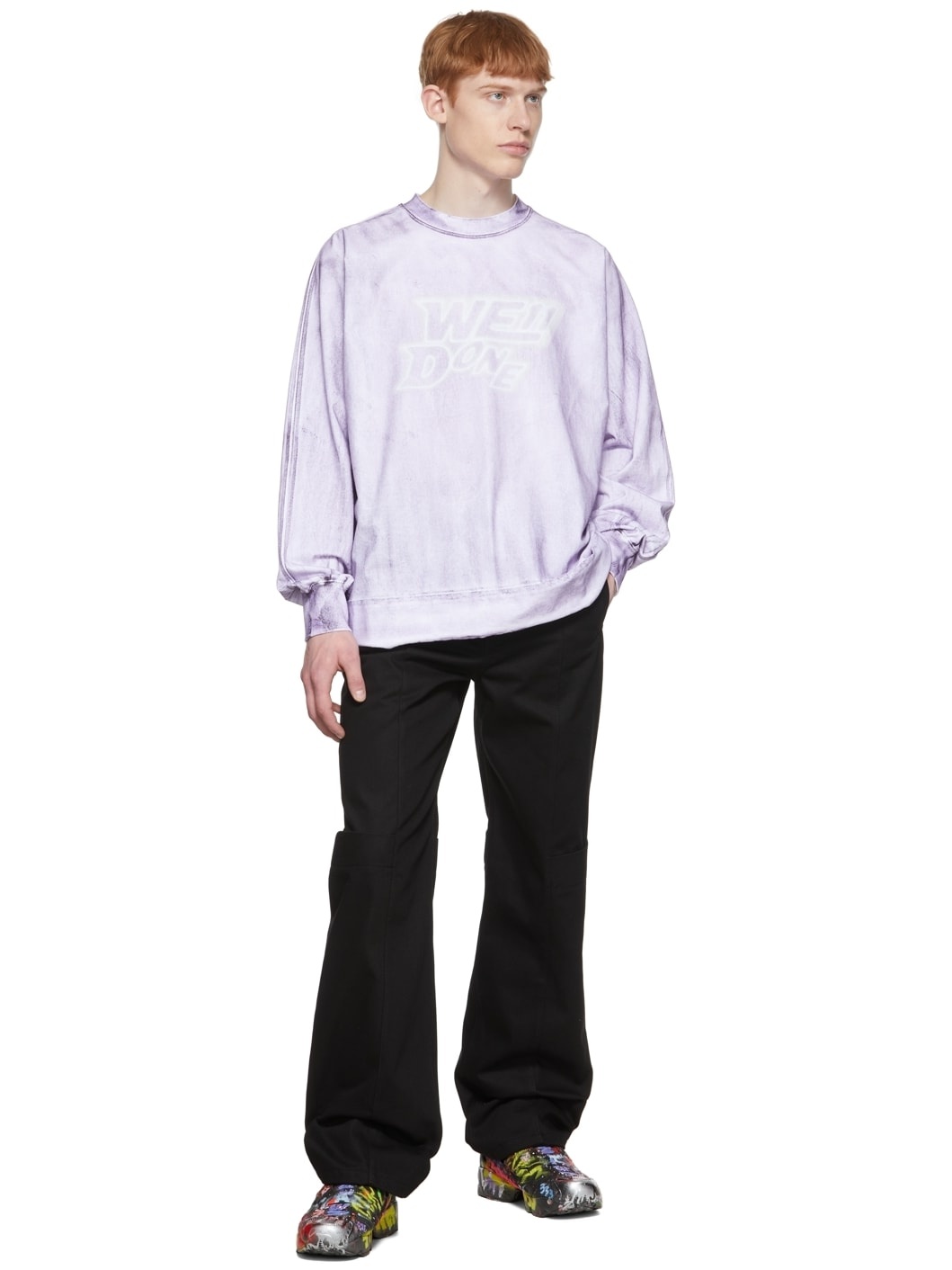 Purple Cotton Long Sleeve T-Shirt - 4