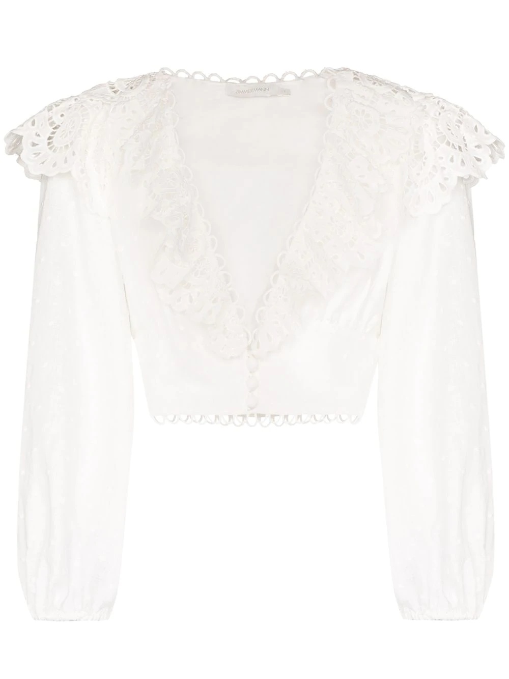  Bellitude ruffled cropped blouse - 1