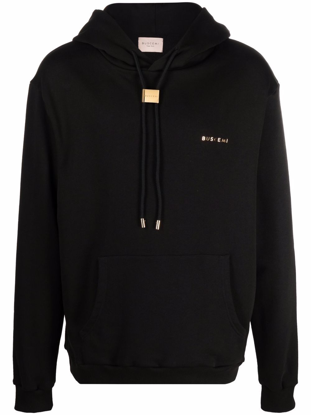 logo-embossed cotton hoodie - 1