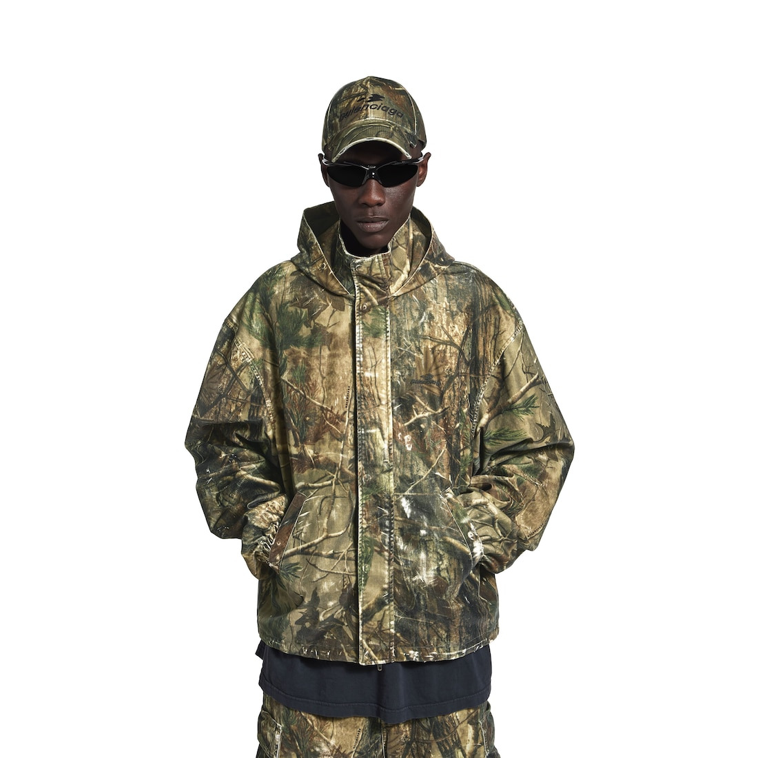 Men's Hooded Workwear Jacket in Brown - 5
