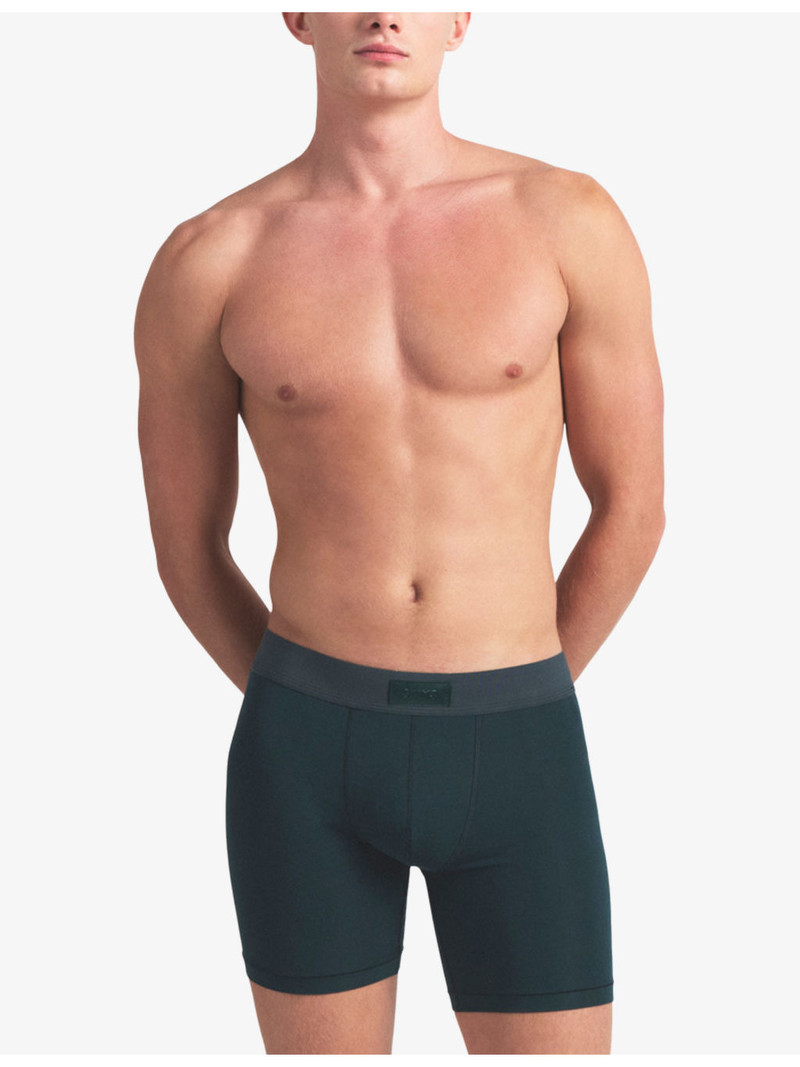 SKIMS Logo-Waistband Pack of Three 5-inch Cotton-Jersey Boxer Briefs outlook