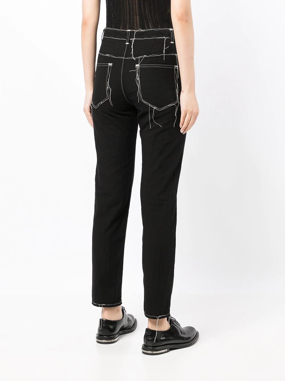 contrast-stitch jeans - 4
