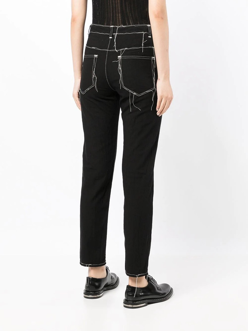 contrast-stitch jeans 4