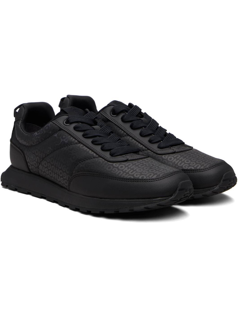 Black Monogrammed Uppers Sneakers 4