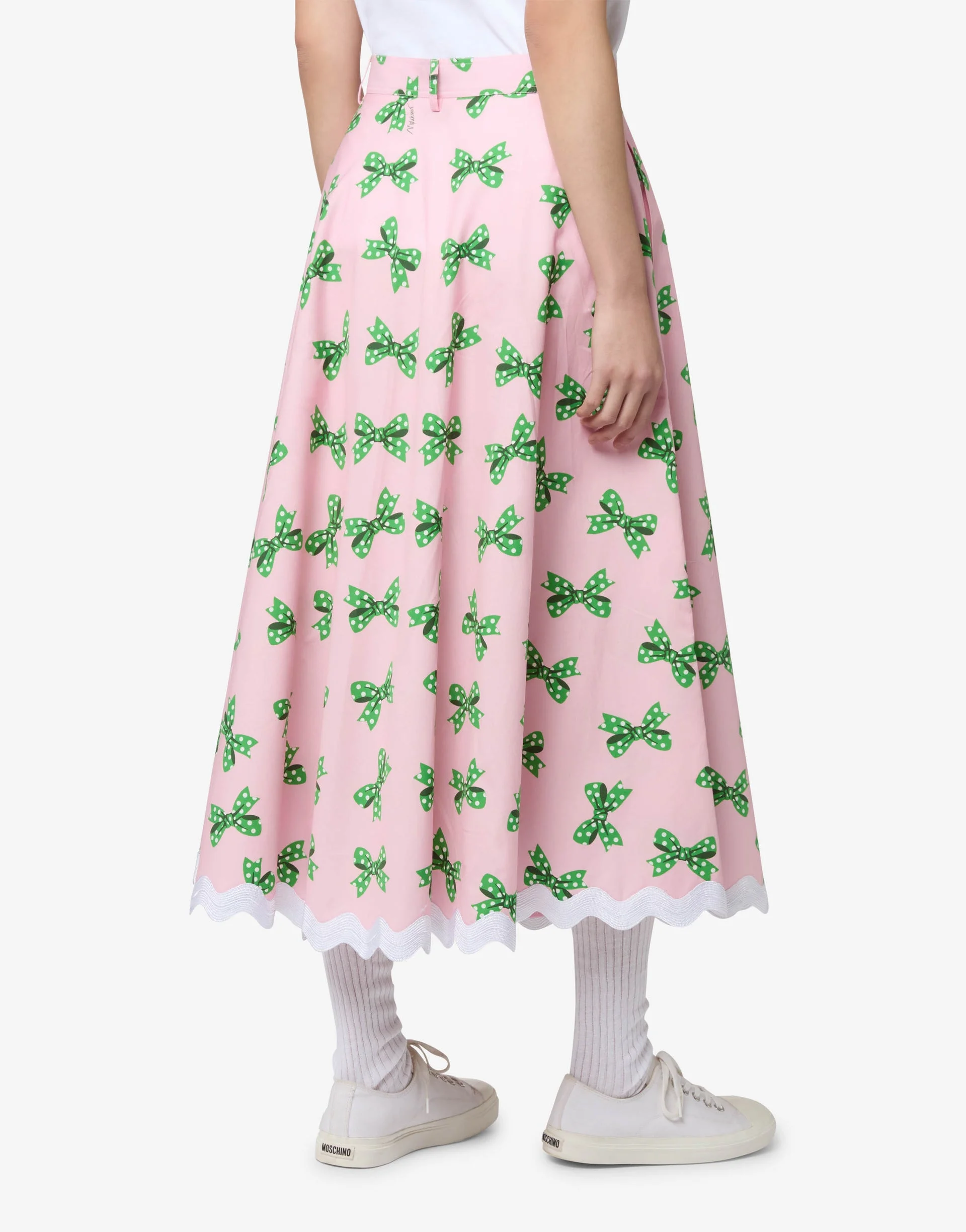 PRINTED COTTON POPLIN SKIRT - 1