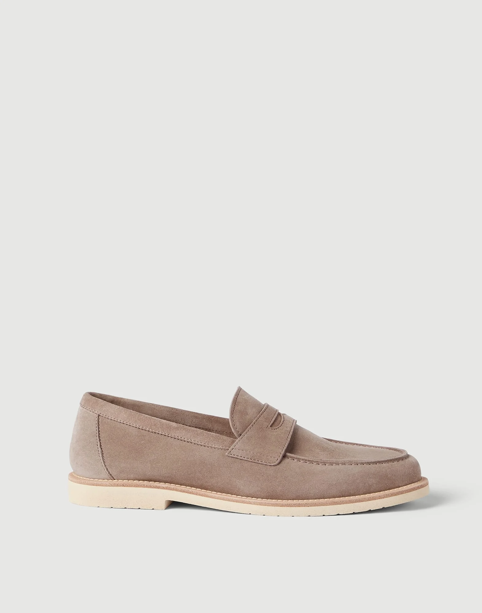 Reversed calfskin lightweight penny loafers - 1