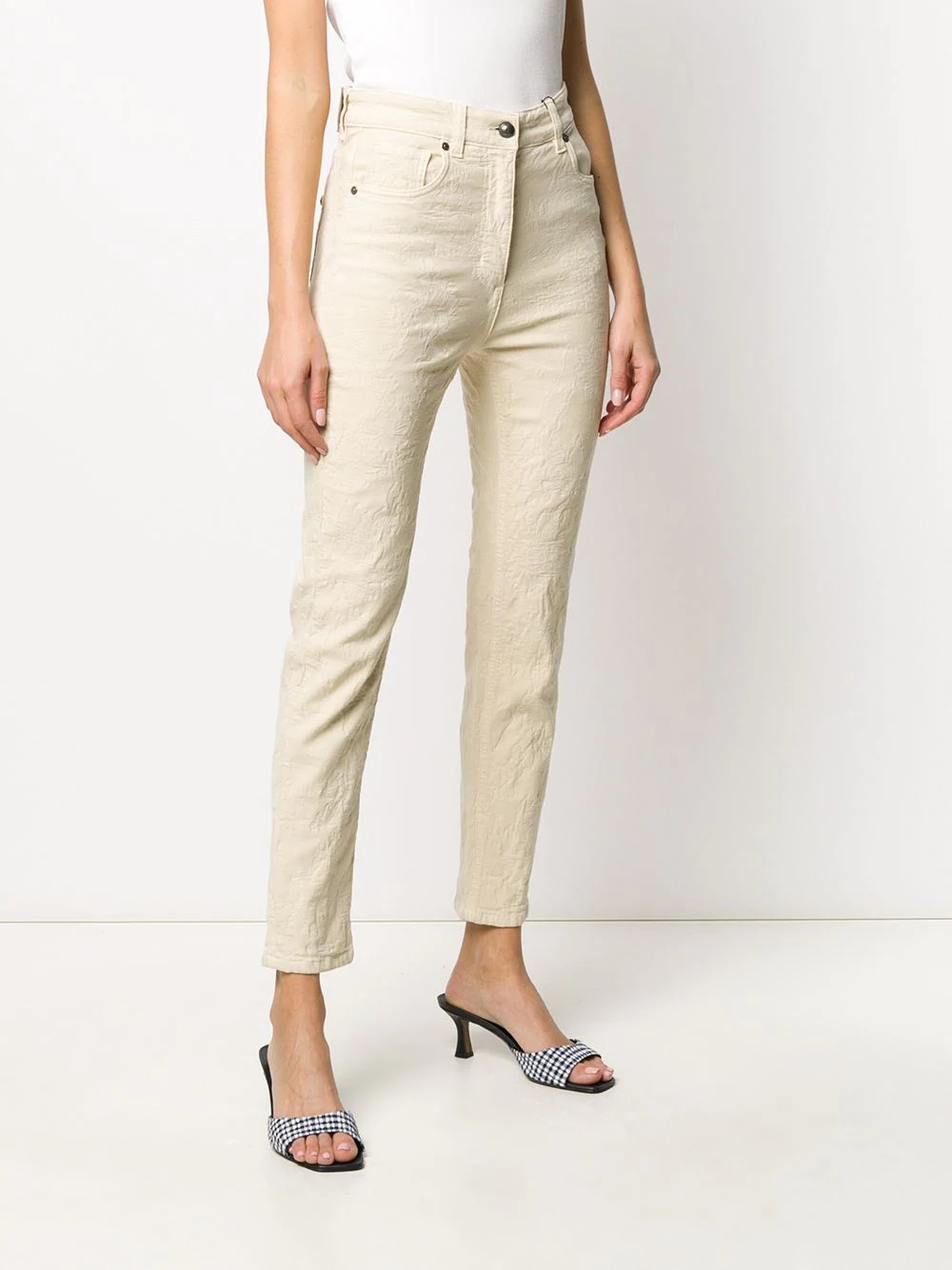 jacquard high-rise trousers  - 3