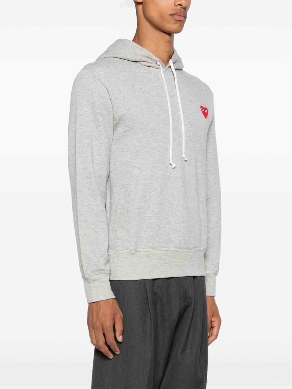 Emblem heart cotton hoodie - 6