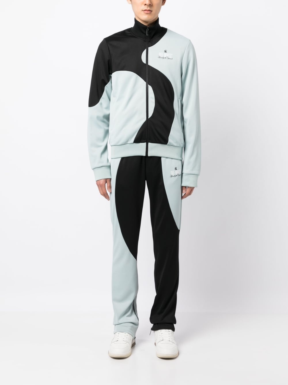 logo-motif colour-block track pants - 2