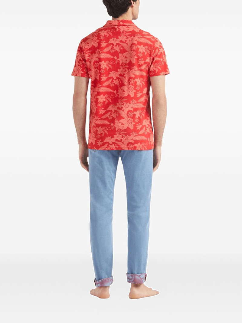 flower-print polo shirt 3