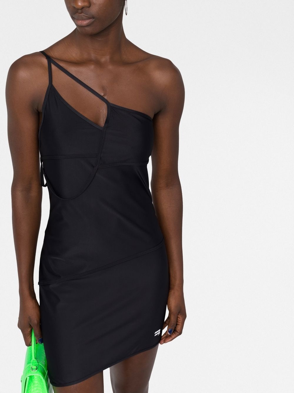 asymmetric-panelled bodycon dress - 5