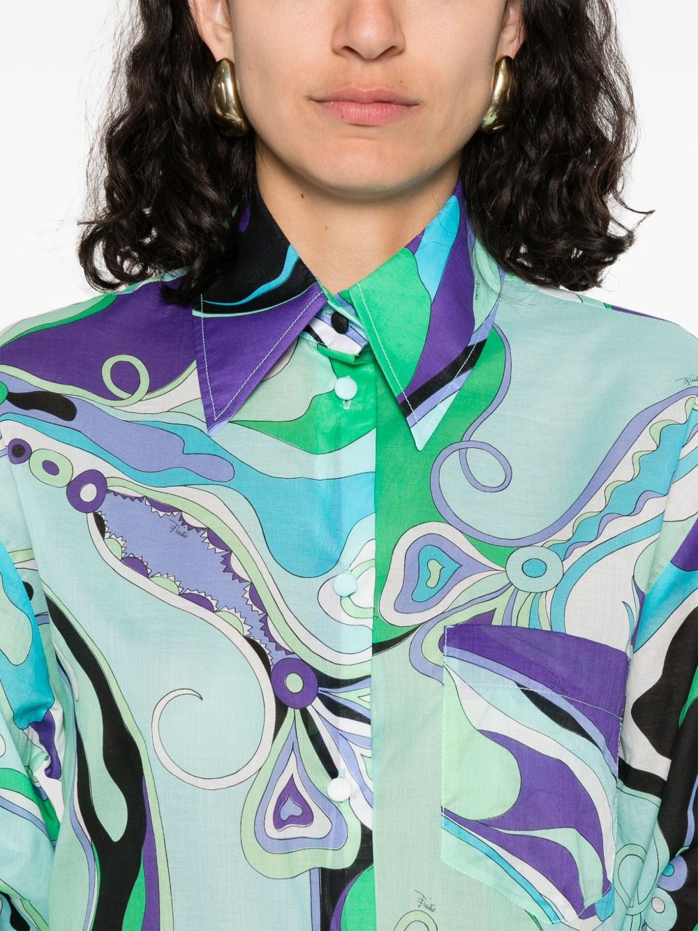 Orchidee-print shirt - 5