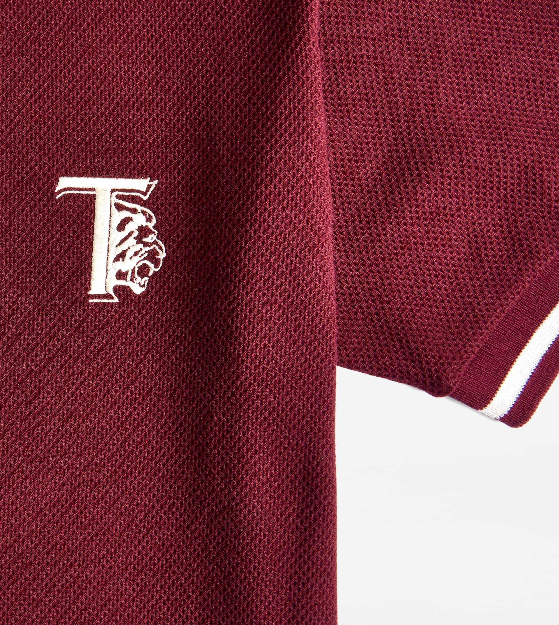 POLO SHIRT IN PIQUET - BURGUNDY - 7