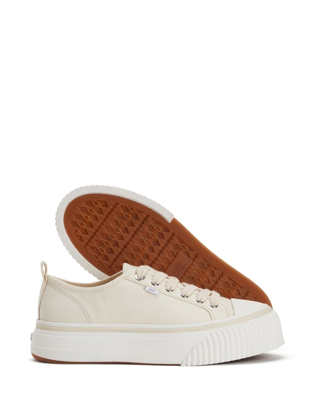 canvas low-top sneakers - 4