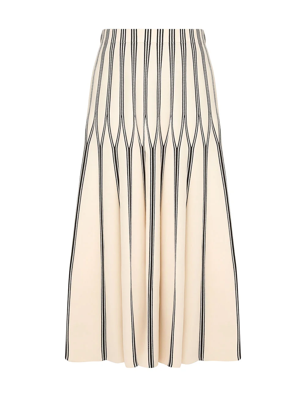 REBELLION STRIPED MIDI SKIRT - 1