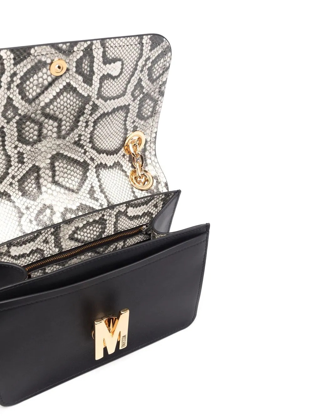 snakeskin-effect logo shoulder bag - 5