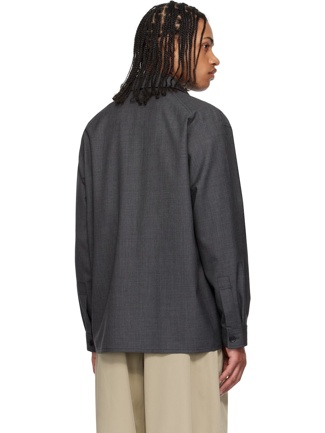 Gray Light Tailored Overshirt - 3