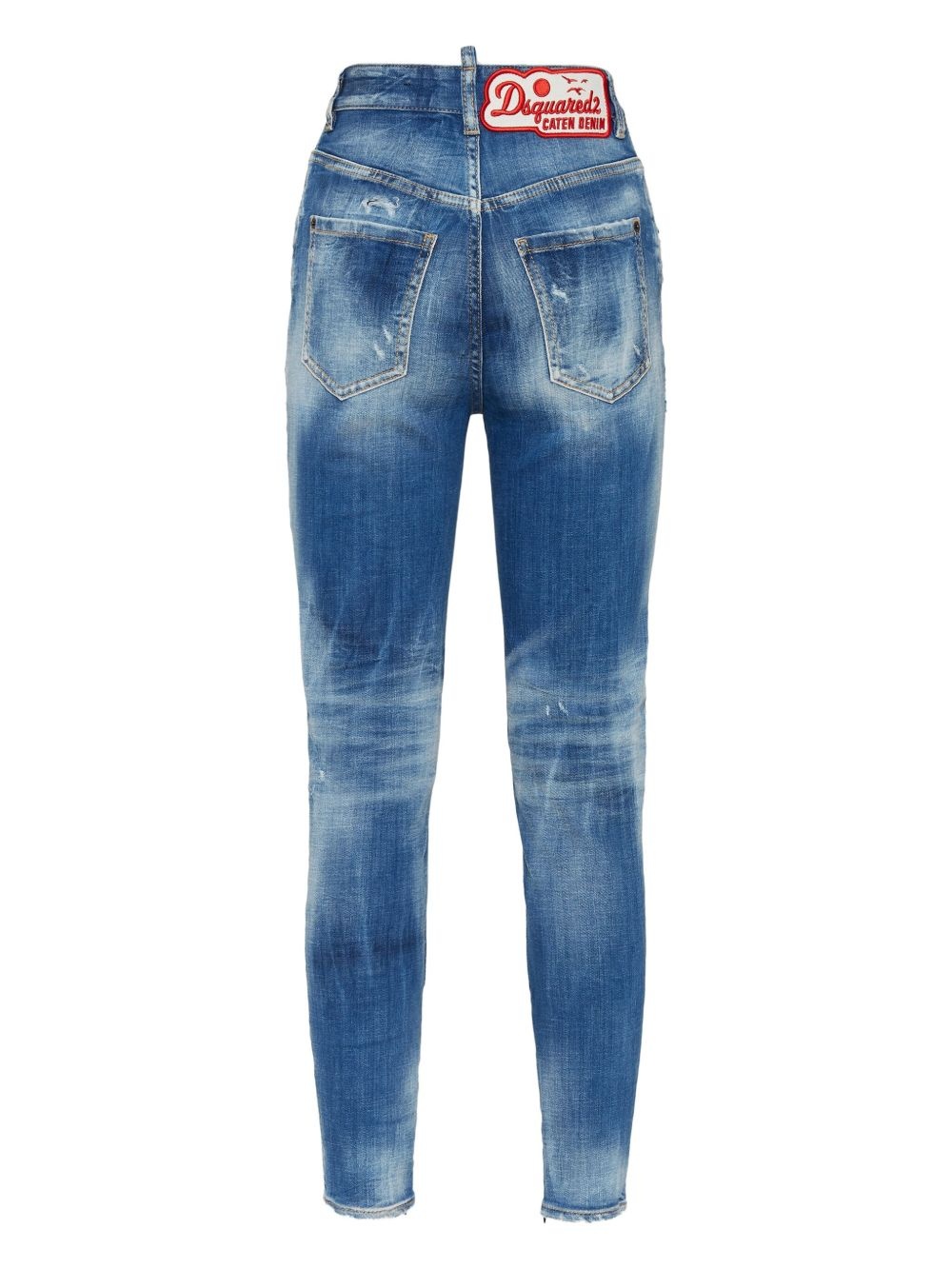 logo patch jeans - 2
