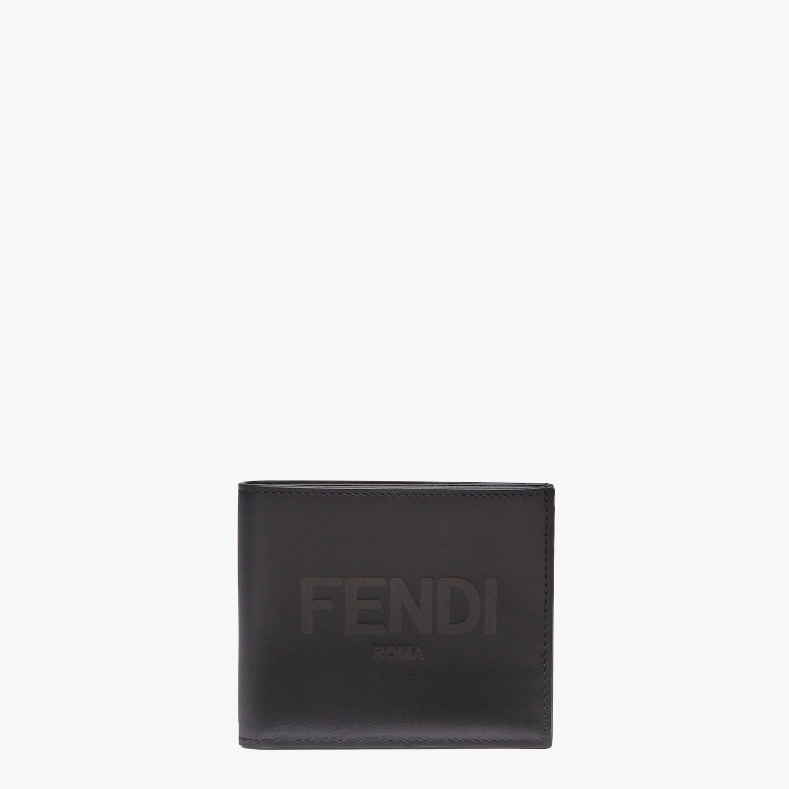 Black leather bi-fold wallet - 1