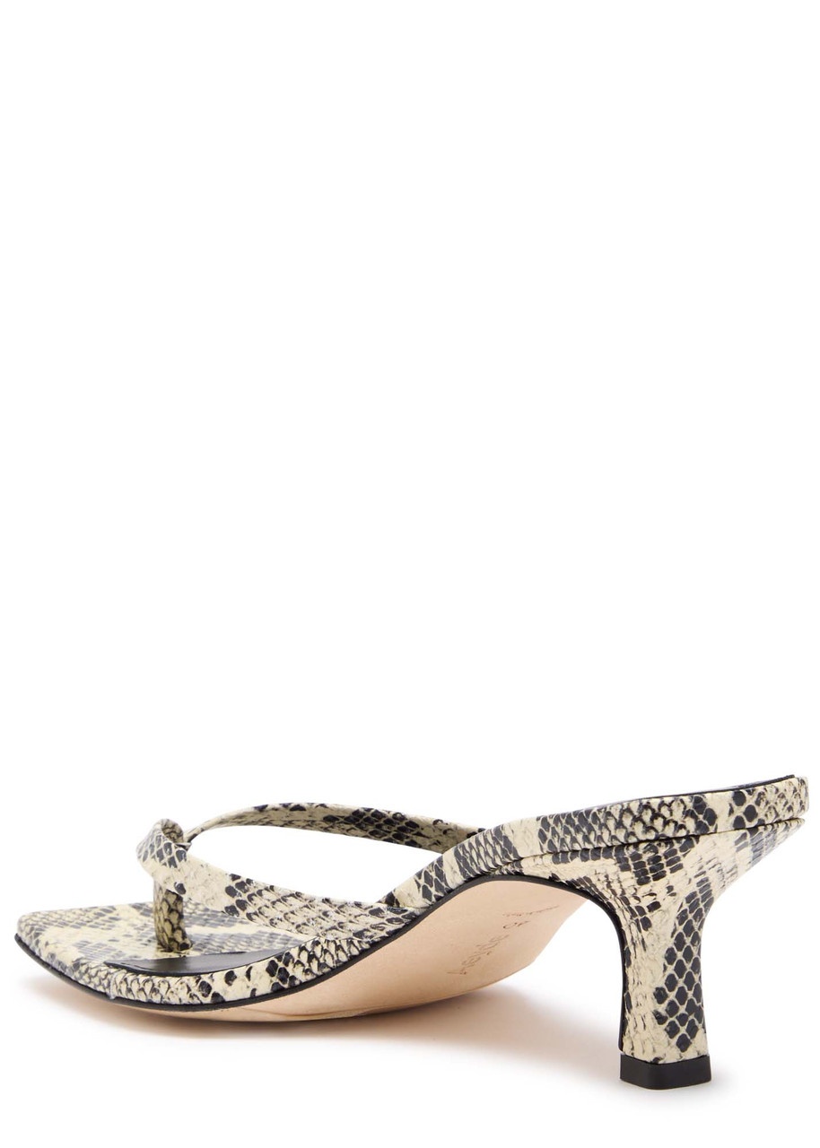Aeyde Wilma Snake-print Leather Sandals - 2