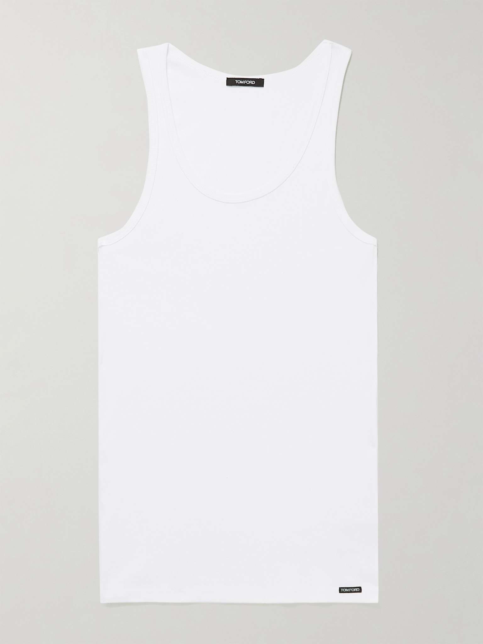 Ribbed Cotton and Modal-Blend Tank Top - 1