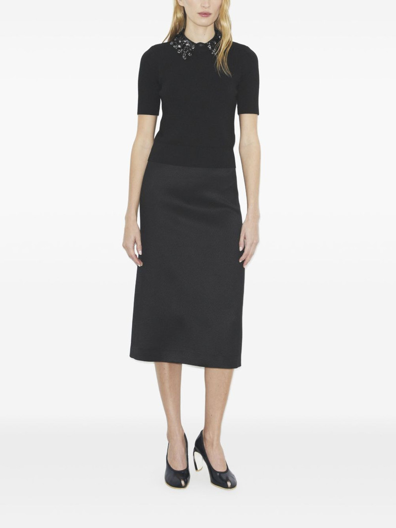 TORY BURCH embellished-collar short-sleeve top outlook