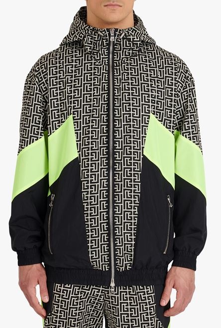 Capsule After ski - Ivory and black hooded nylon jacket with Balmain monogram - 6