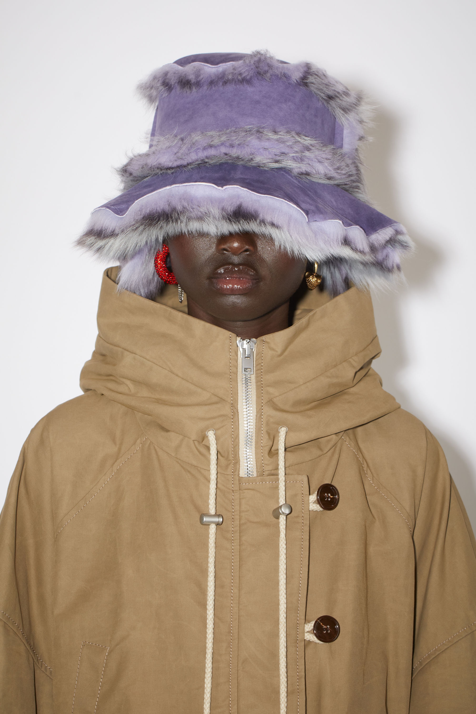 Shearling bucket hat - Lilac purple - 2
