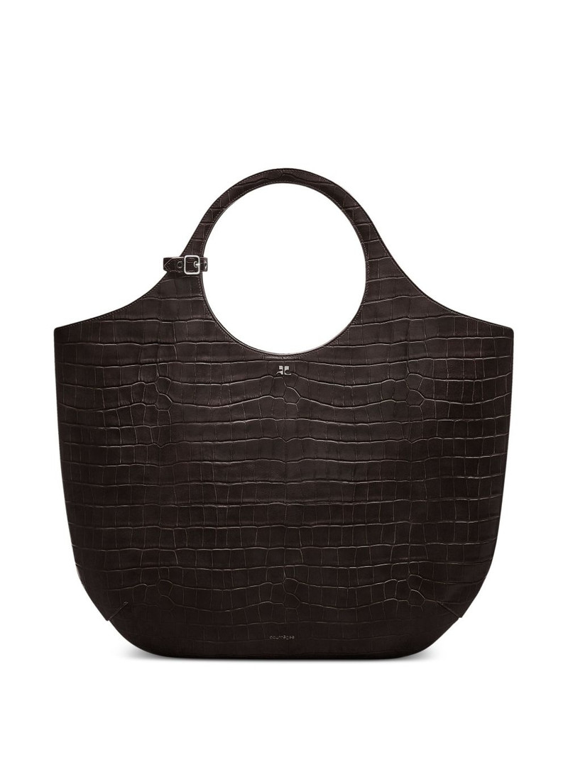large Holy crocodile-effect tote bag 1