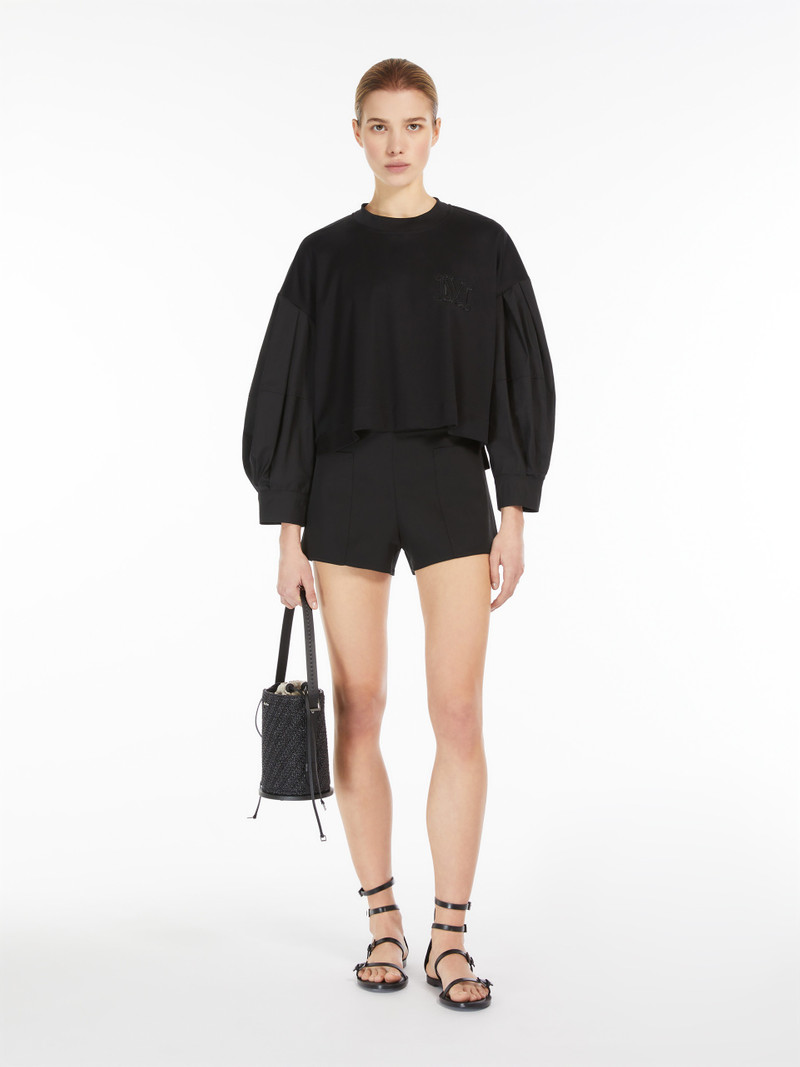 Max Mara RIAD Stretch gabardine shorts outlook