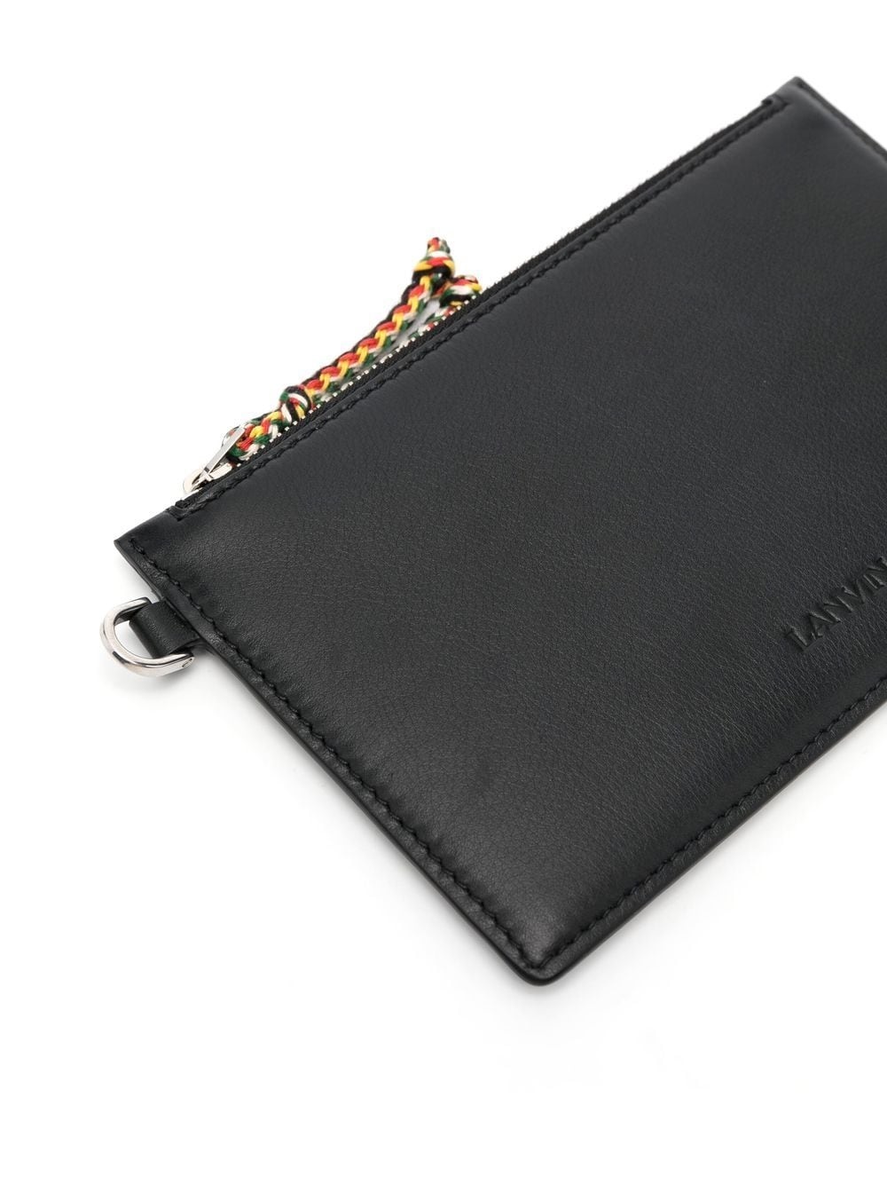 logo-debossed leather clutch - 4