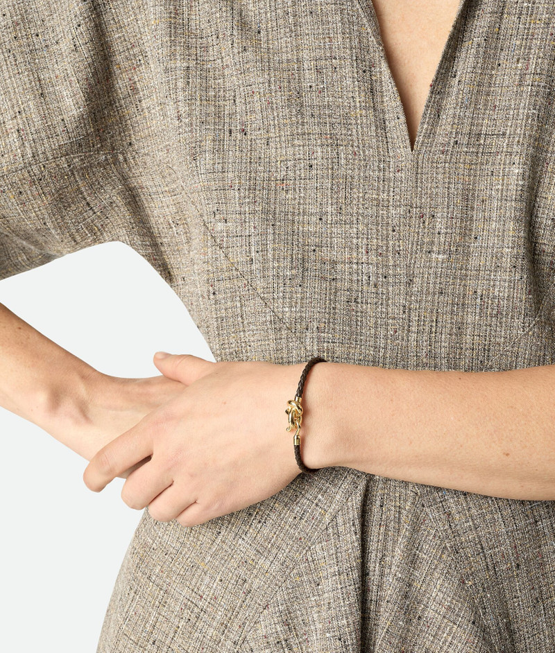 Bottega Veneta Leather Knot Bracelet outlook