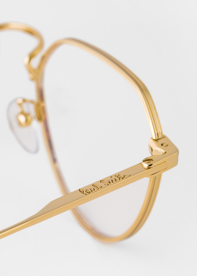 Gold & Green 'Fisher' Spectacles 5