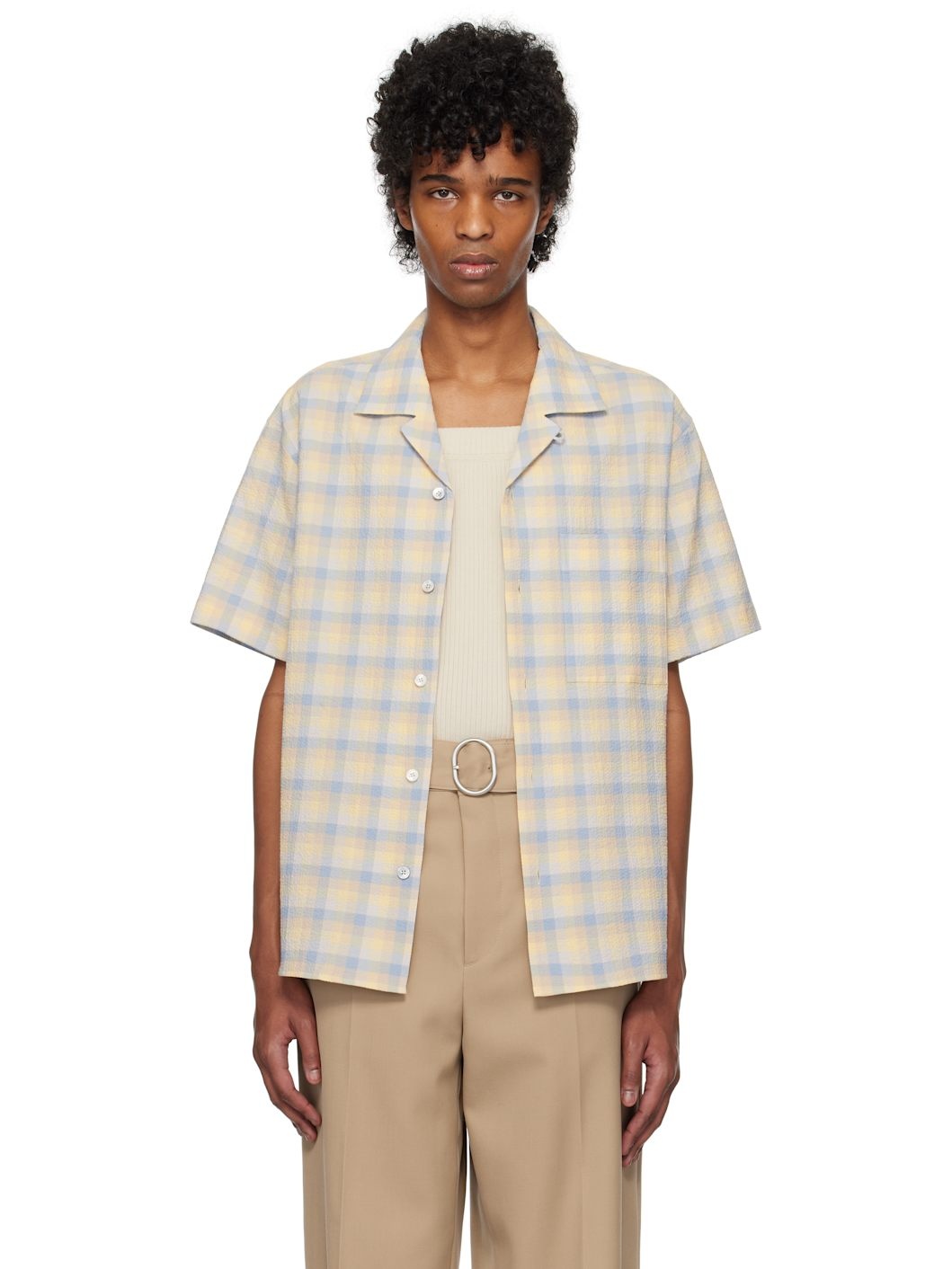 Yellow & Blue Check Shirt - 1
