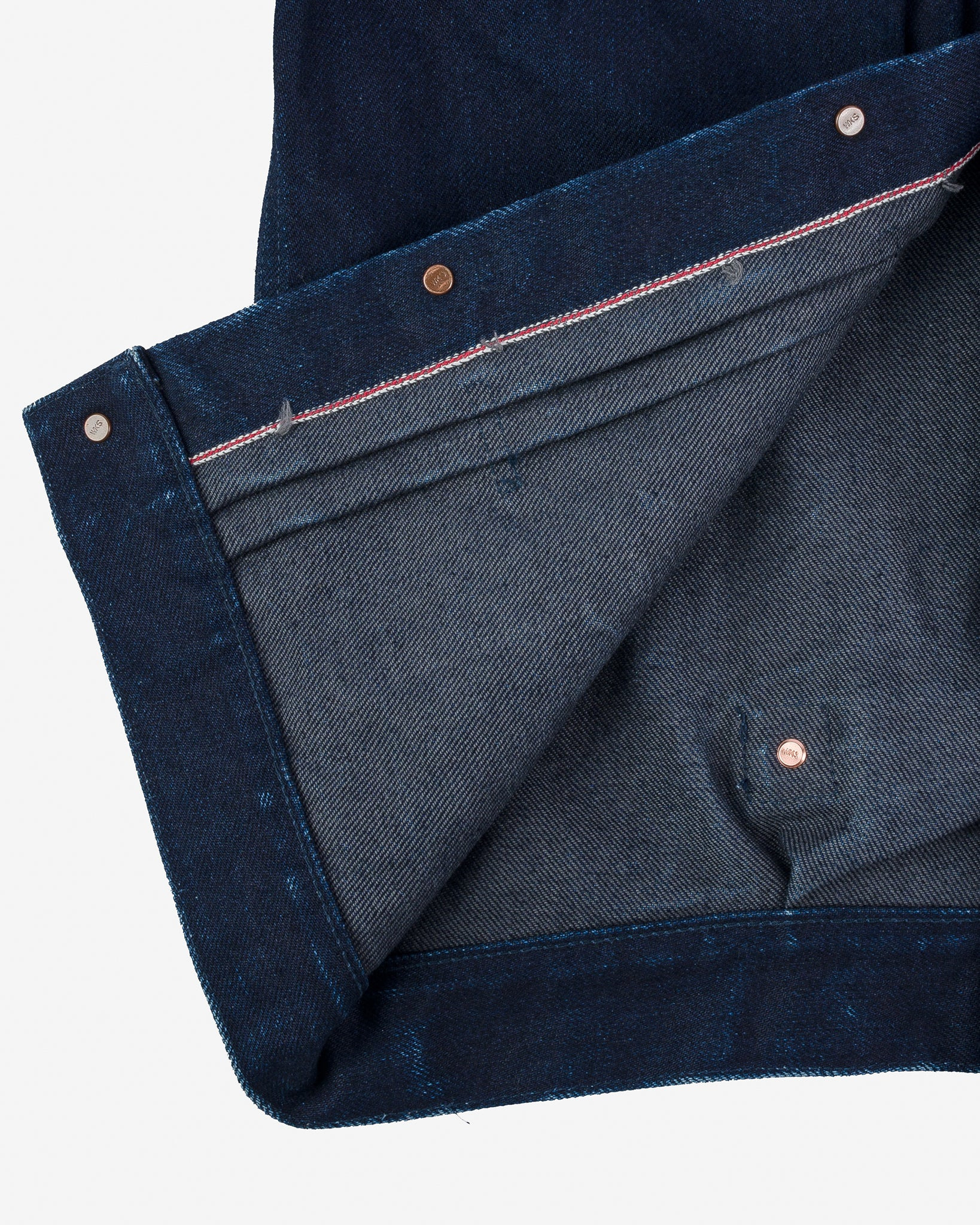 IHJ-140-IG 19oz Selvedge Denim Type I Jacket - Indigo/Grey - 14