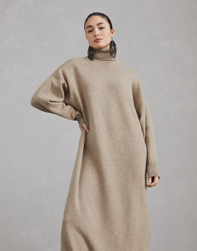 Cashmere knit dress with monili 4