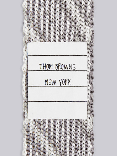 Thom Browne Tonal Grey Silk Stripe Jacquard Knit Tie outlook