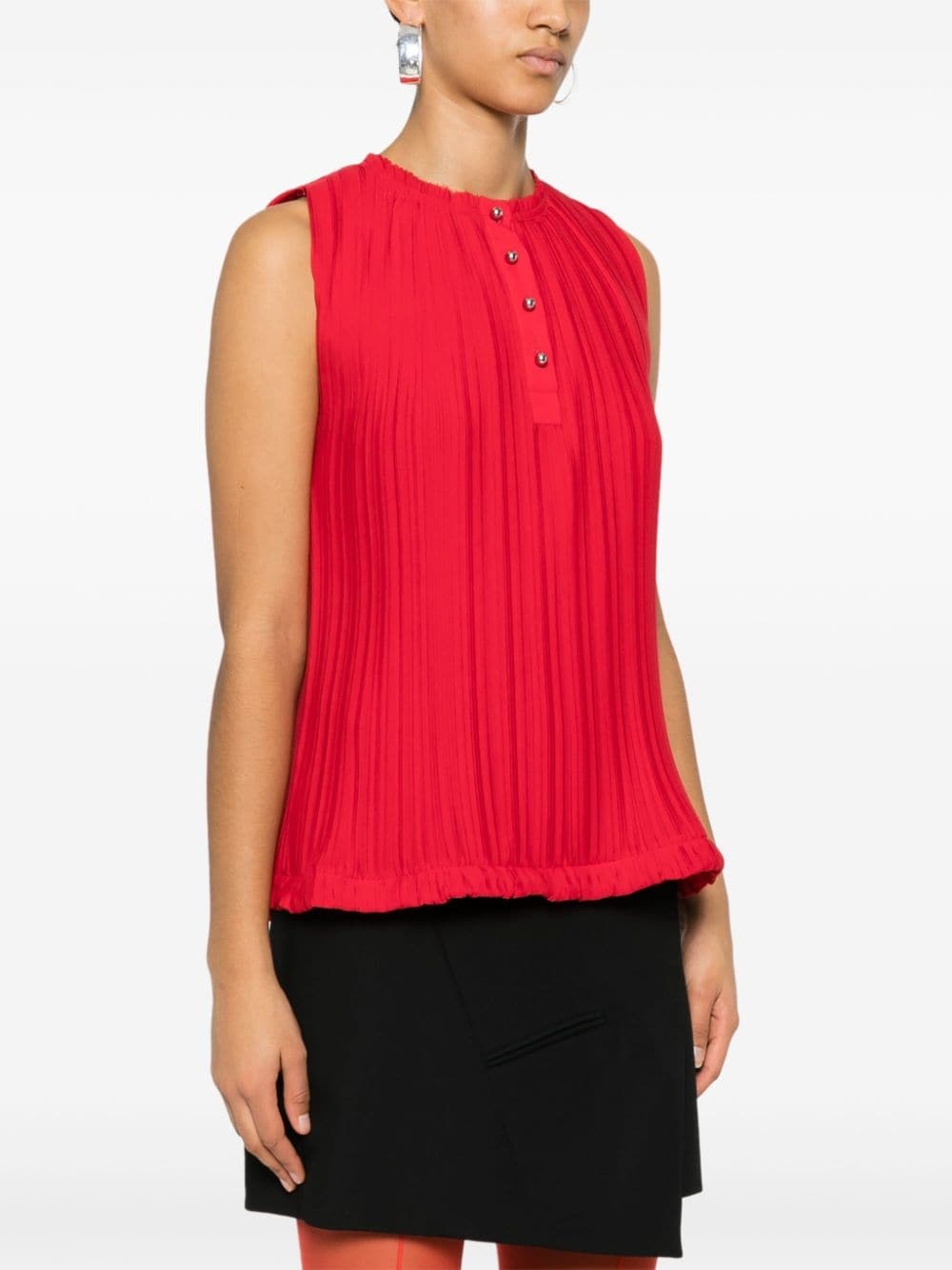 sleeveless plissÃ© blouse - 3