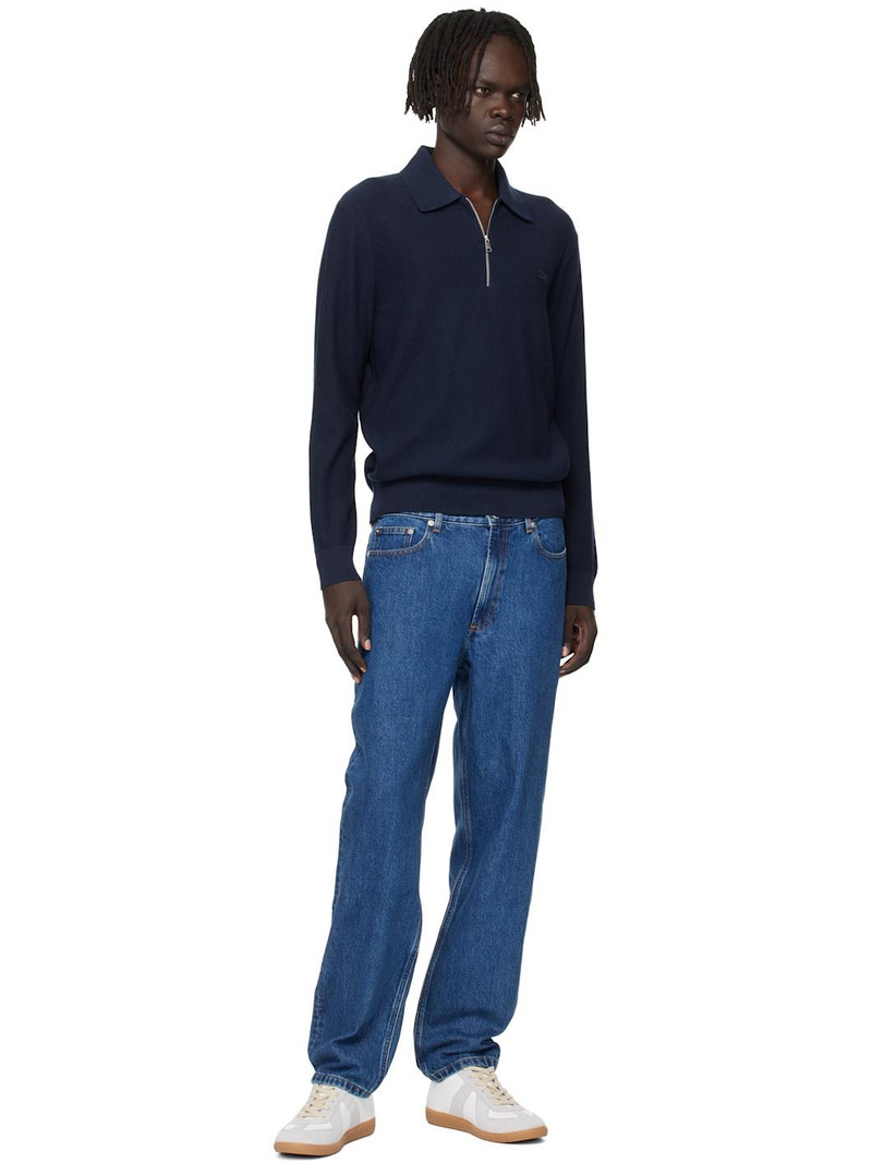 LACOSTE Navy Half-Zip Polo outlook