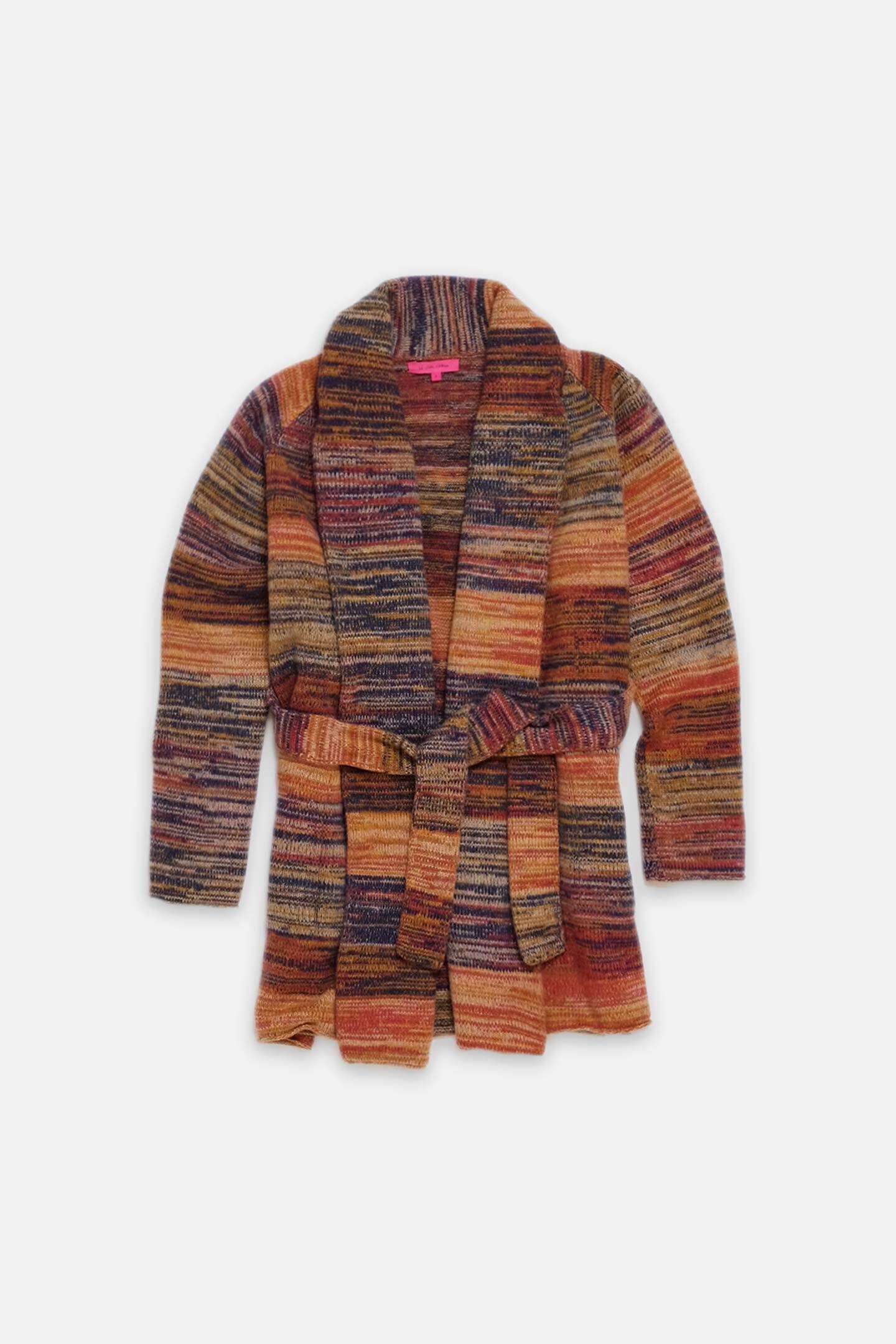 COSMIC STRIPE WOMENS BELTED CARDIGAN - 1