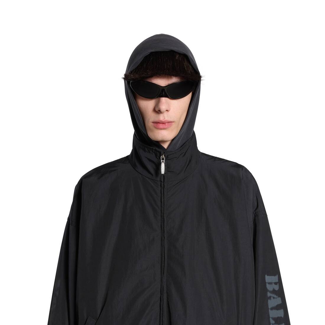 Men's Stencil Type Tracksuit Jacket in Black - 5