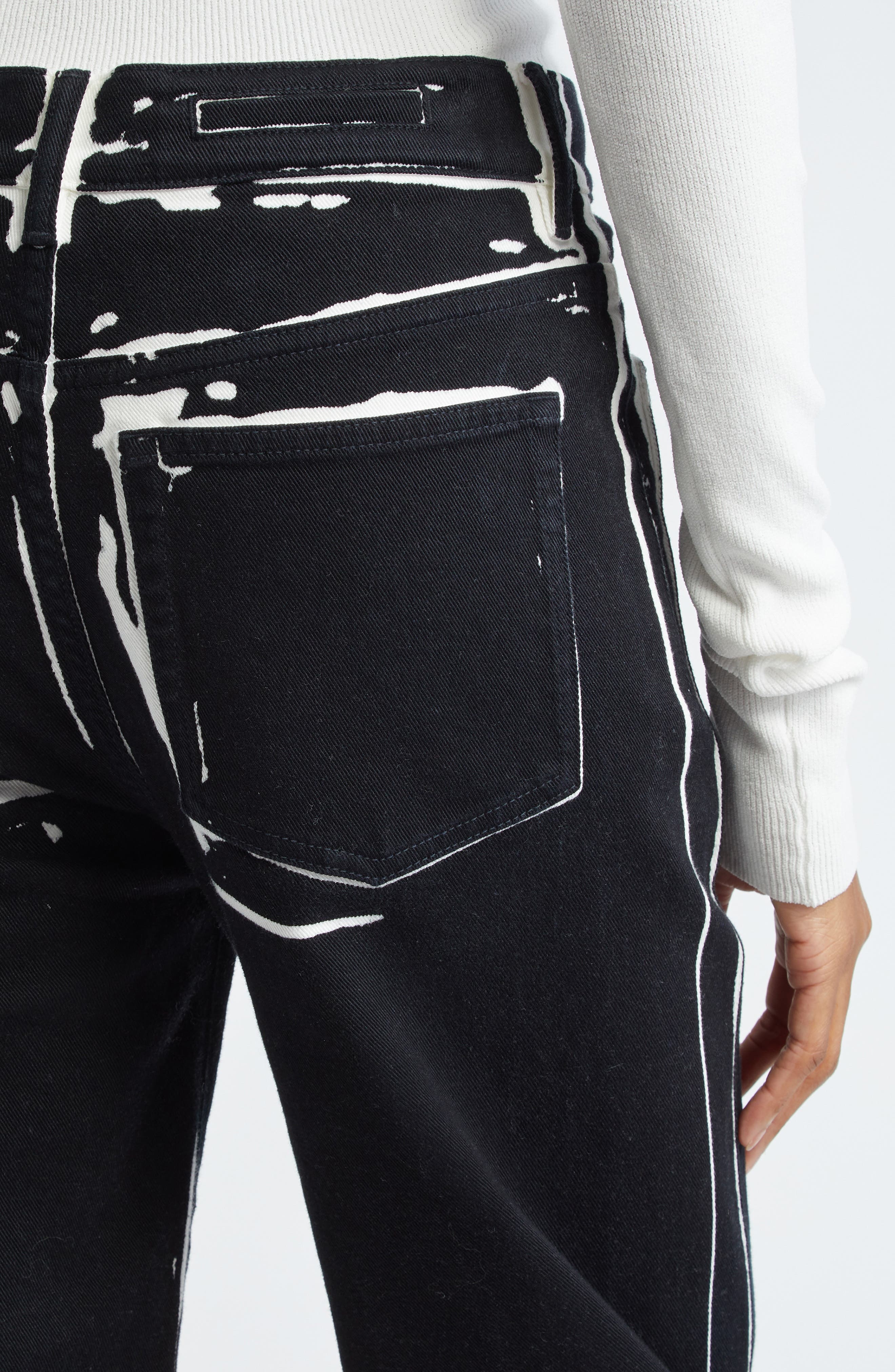 Proenza Schouler Ryman Two-Tone Jeans in Black Multi at Nordstrom - 5