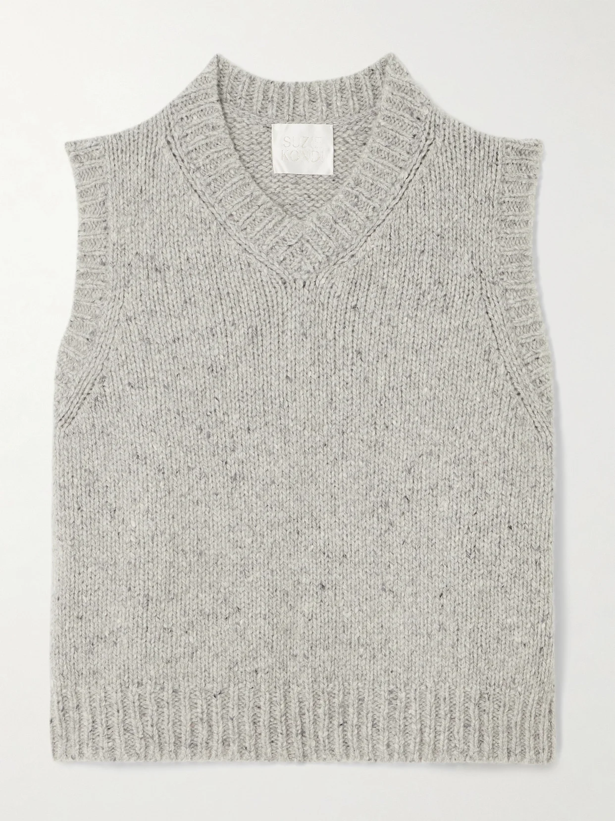Nico Cropped Cashmere Sweater Vest - 1