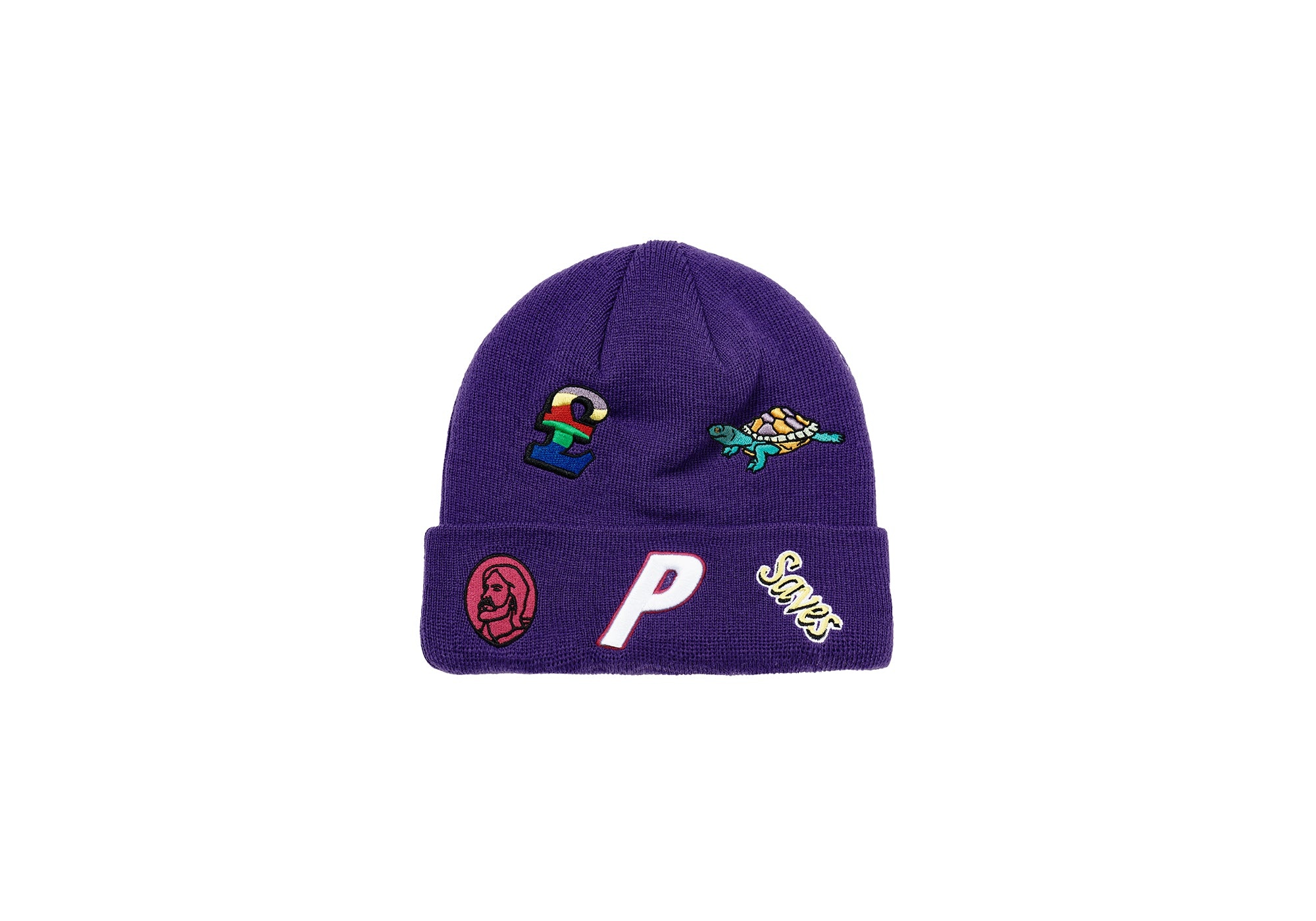 PALACE NEW ERA JESUS BEANIE PURPLE - 1