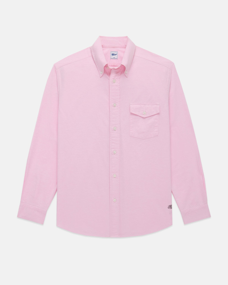 J. PRESS PINK ENZYME-WASHED OXFORD SPORT SHIRT - TRIM FIT outlook