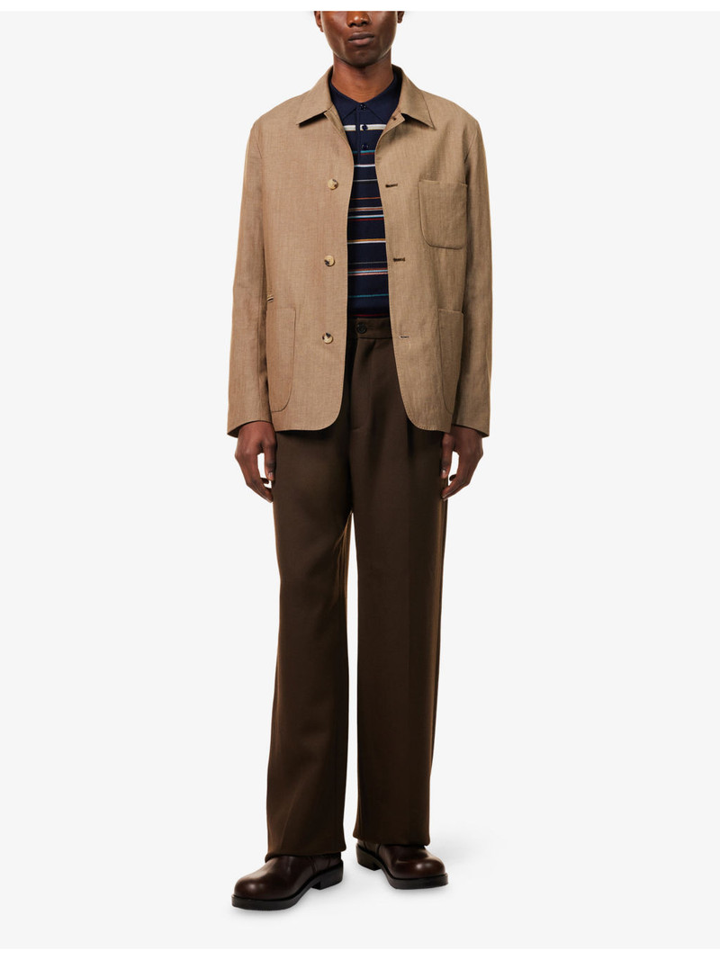 Paul Smith Chore Collar Wool and Linen-Blend Jacket outlook