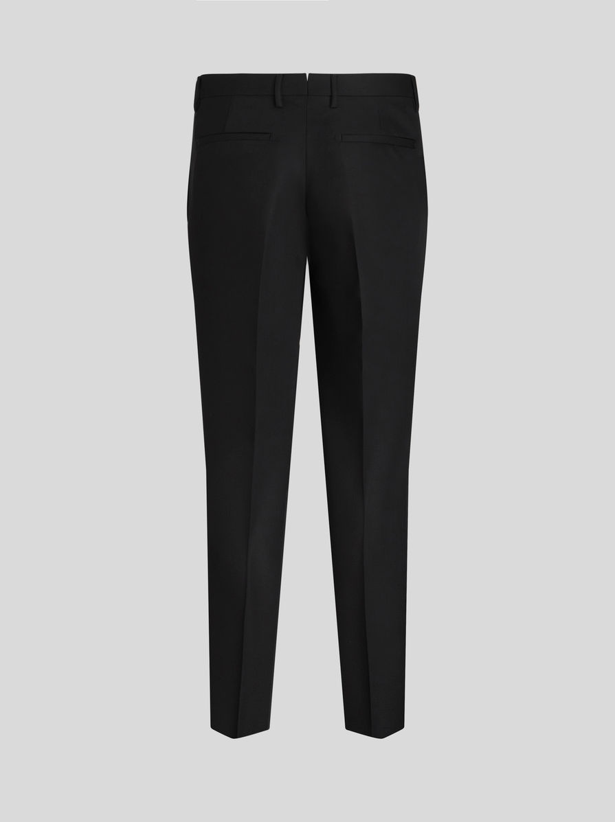WOOL AND MOHAIR SLIM-FIT TROUSERS - 5