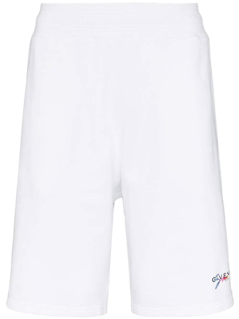 logo embroidered track shorts - 1